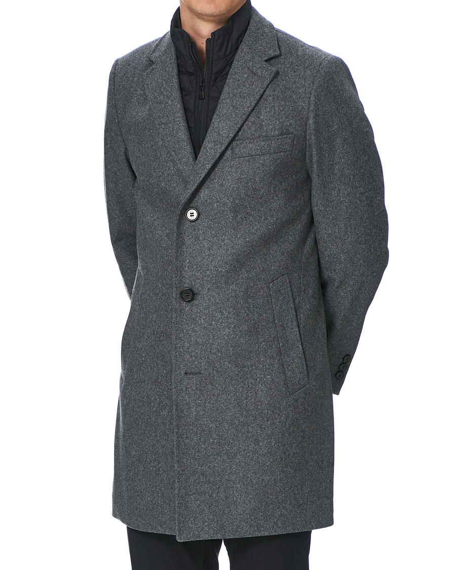Herre | Jakker | HUGO | Milogan Wool Coat Medium Grey