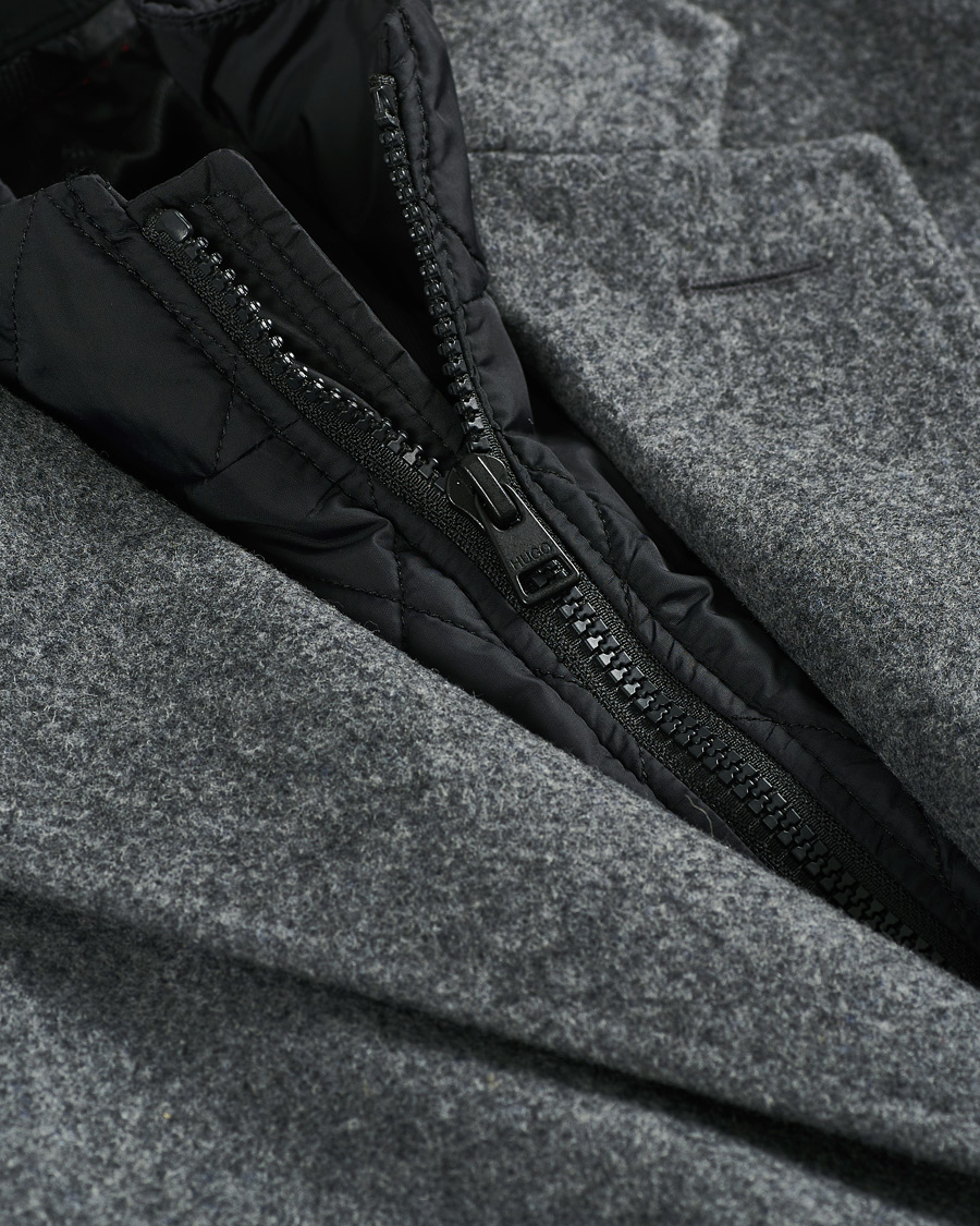 Herre | Jakker | HUGO | Milogan Wool Coat Medium Grey