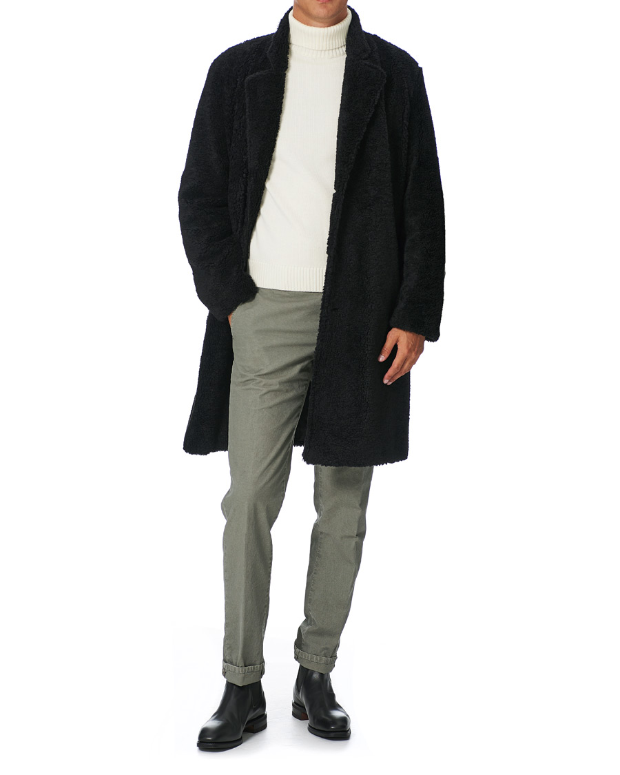 Herre | Jakker | HUGO | Merlon Fake Fur Coat Black