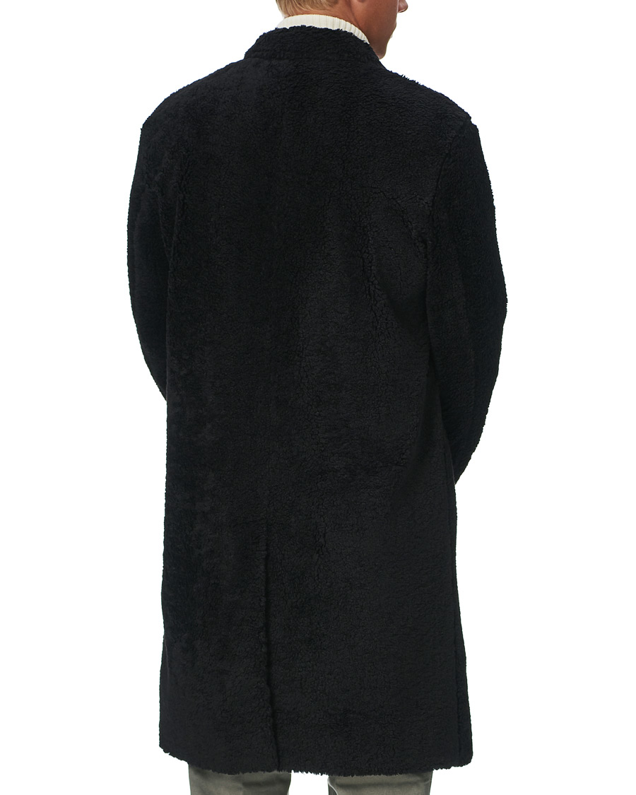 Herre | Jakker | HUGO | Merlon Fake Fur Coat Black