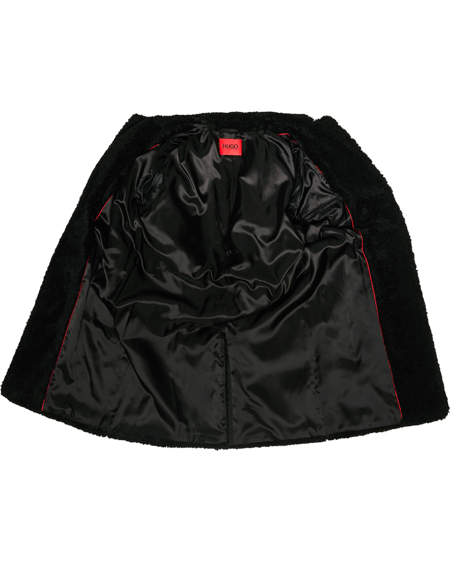Herre | Jakker | HUGO | Merlon Fake Fur Coat Black