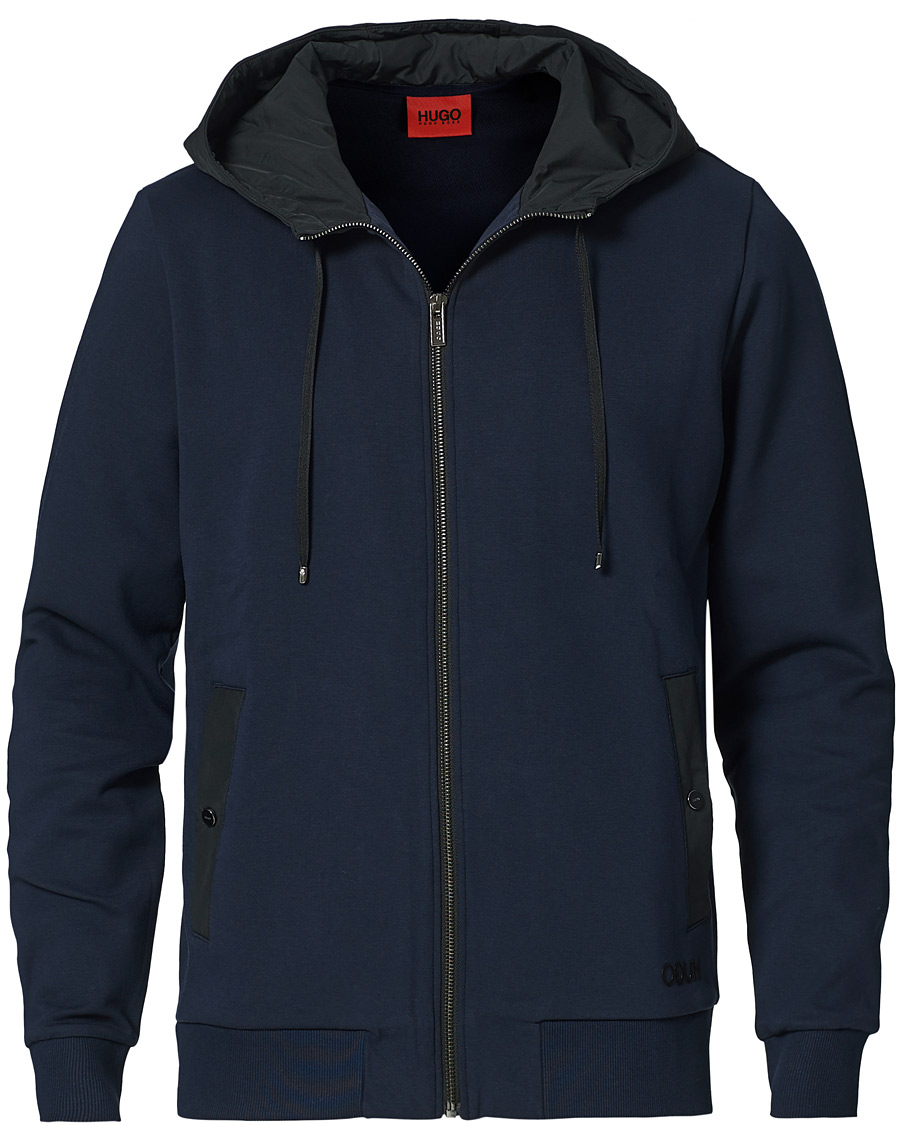 Herre | Gensere | HUGO | Dintonic Shine Full Zip Hoodie Dark Blue