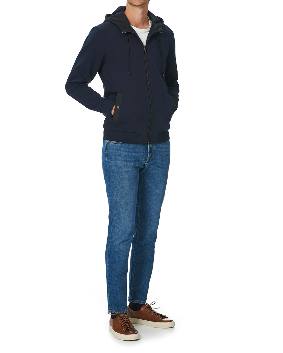 Herre | Gensere | HUGO | Dintonic Shine Full Zip Hoodie Dark Blue