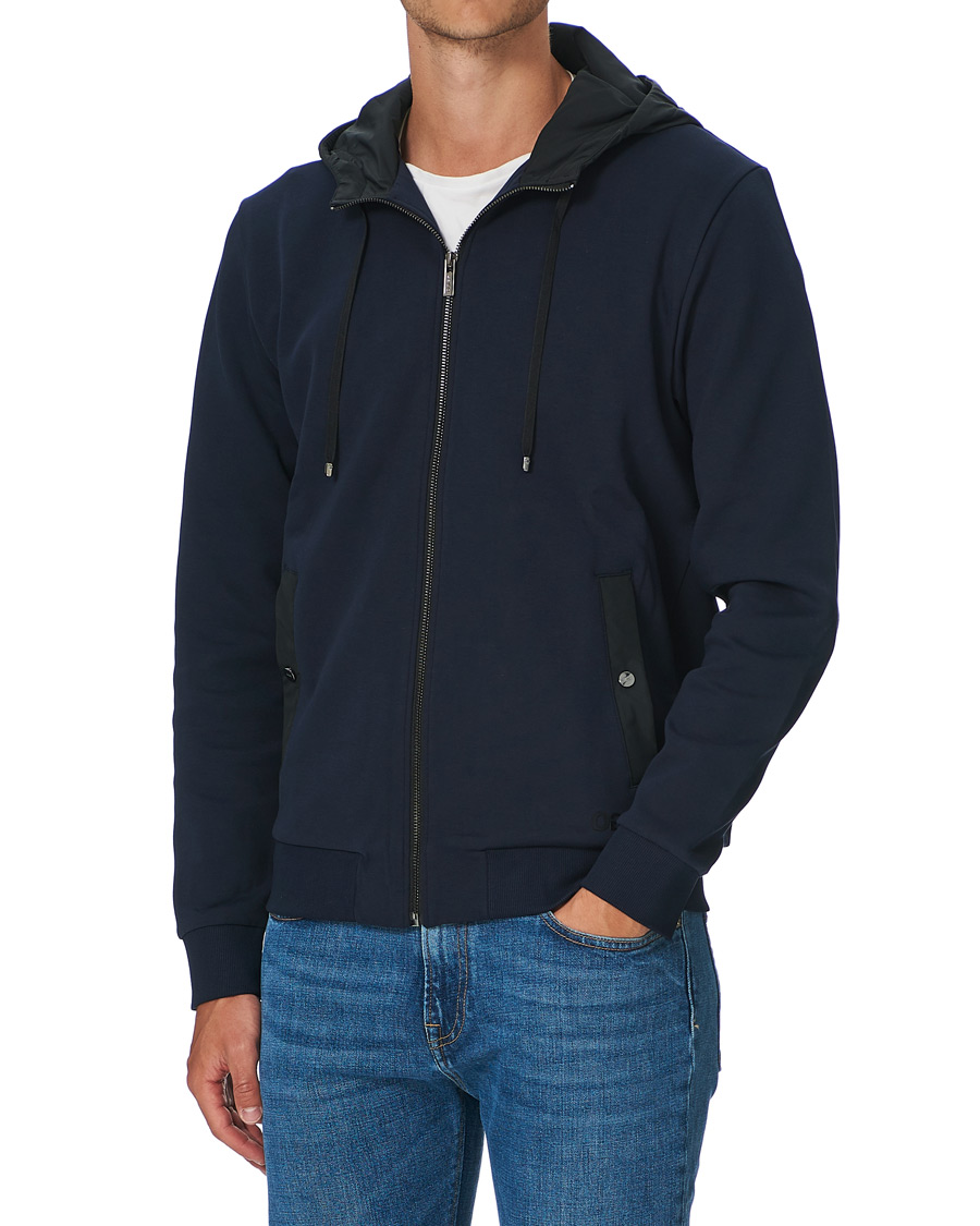 Herre | Gensere | HUGO | Dintonic Shine Full Zip Hoodie Dark Blue