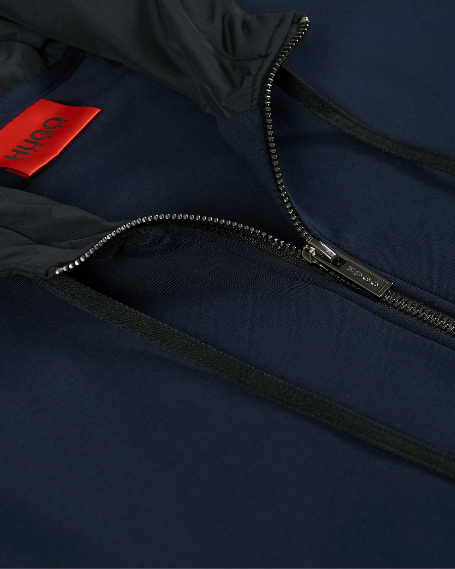 Herre | Gensere | HUGO | Dintonic Shine Full Zip Hoodie Dark Blue
