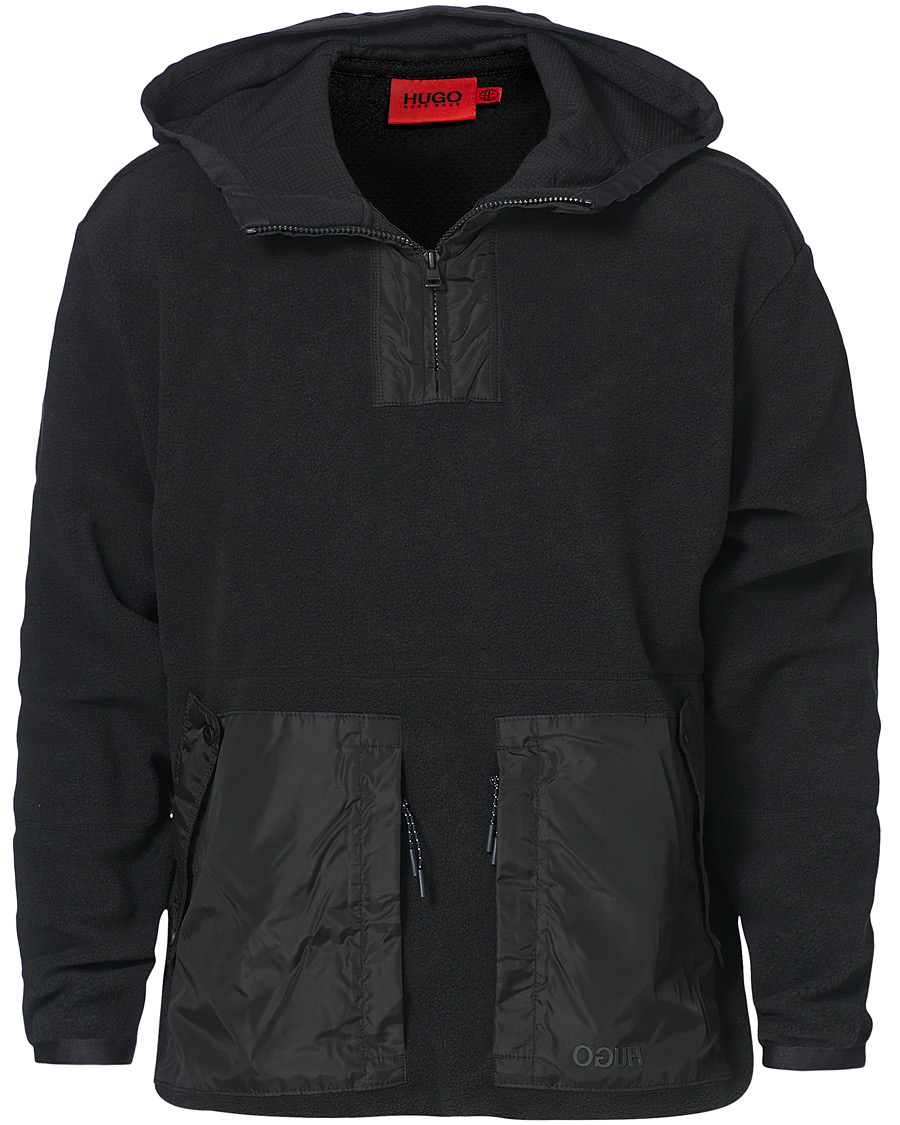 Herre | Gensere | HUGO | Daymans Fleece Half Zip Sweater Black