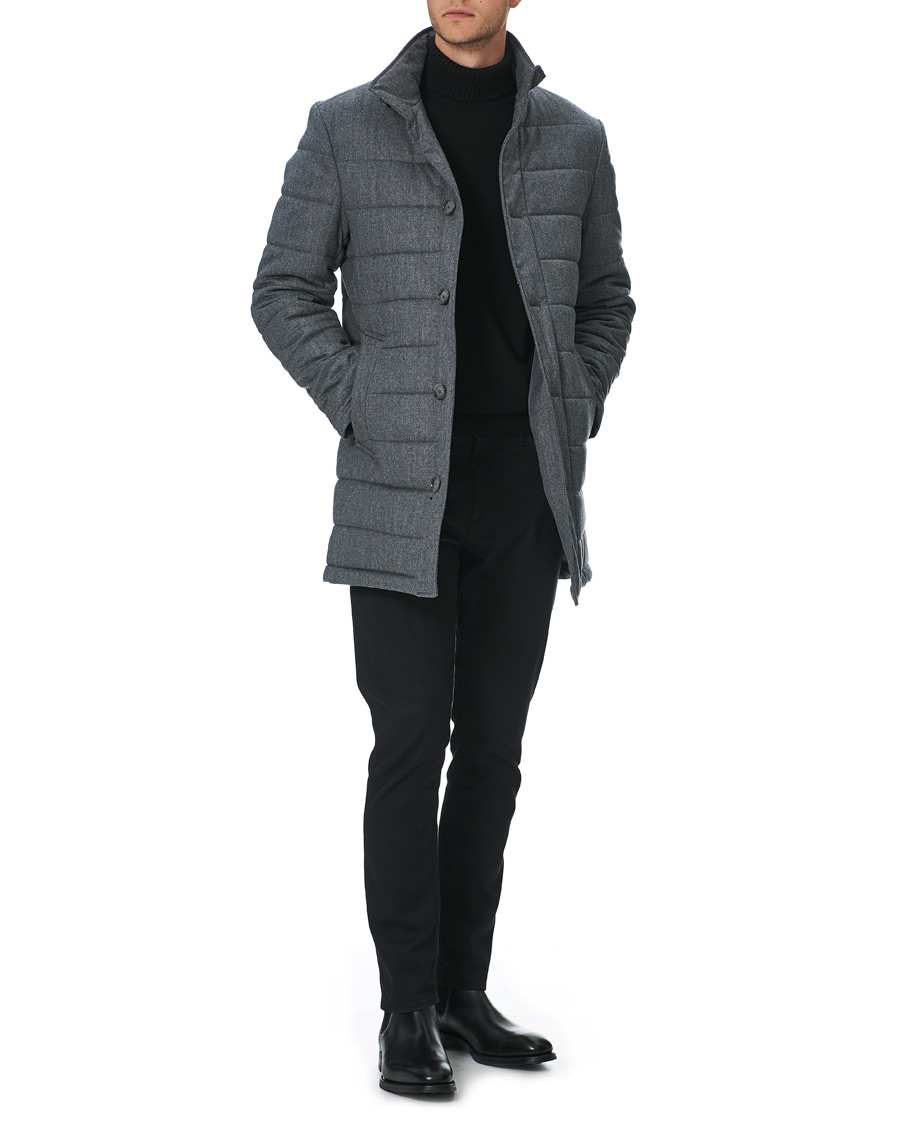Herre | Jakker | BOSS BLACK | BOSS Hyde Padded Coat Light Grey