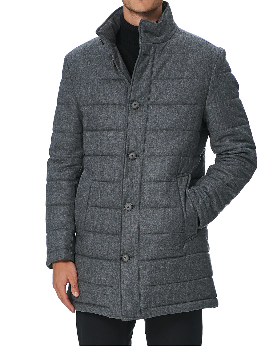 Herre | Jakker | BOSS BLACK | BOSS Hyde Padded Coat Light Grey