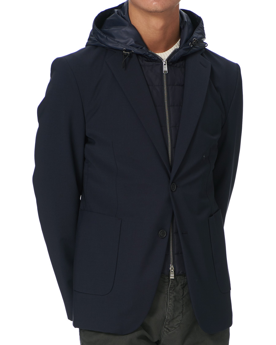 Herre | Jakker | BOSS BLACK | BOSS Hanry Hooded Blazer Jacket Dark Blue