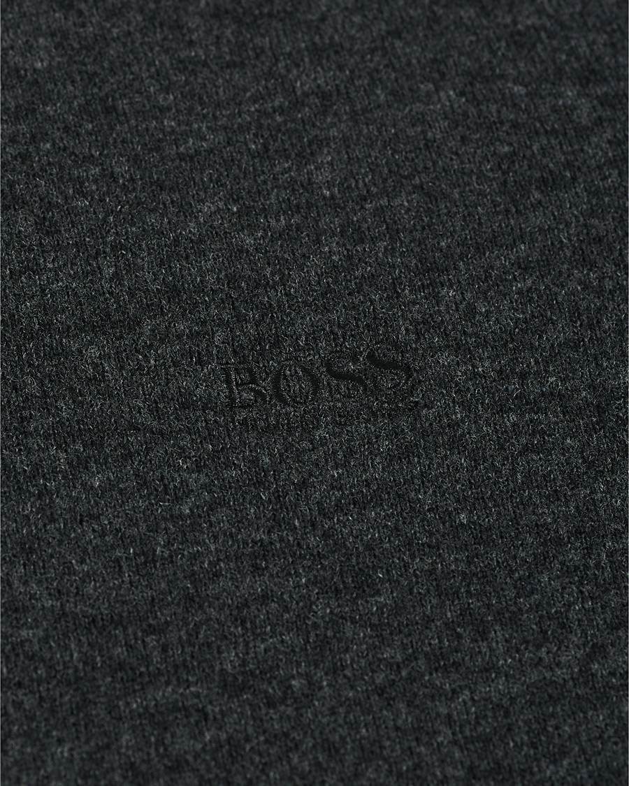 Herre | Gensere | BOSS BLACK | BOSS Bacio Lambswool Crew Neck Pullover Open Grey