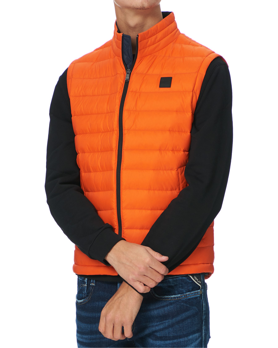 Herre | Jakker | BOSS BLACK | BOSS Chroma Down Vest Bright Orange
