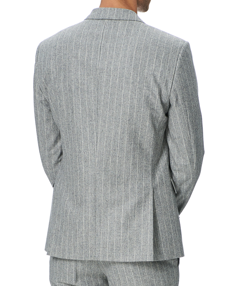 Herre | Dresser | BOSS BLACK | BOSS Huge Wool Peak Lapel Pinstripe Suit Light Grey