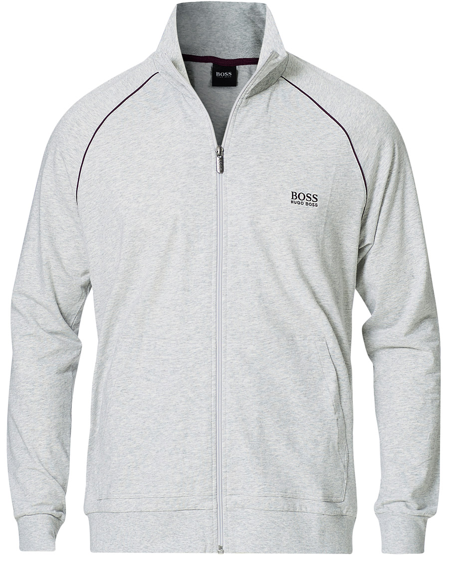 Herre | Gensere | BOSS BLACK | BOSS Mix & Match Full Zip Jacket Light Grey