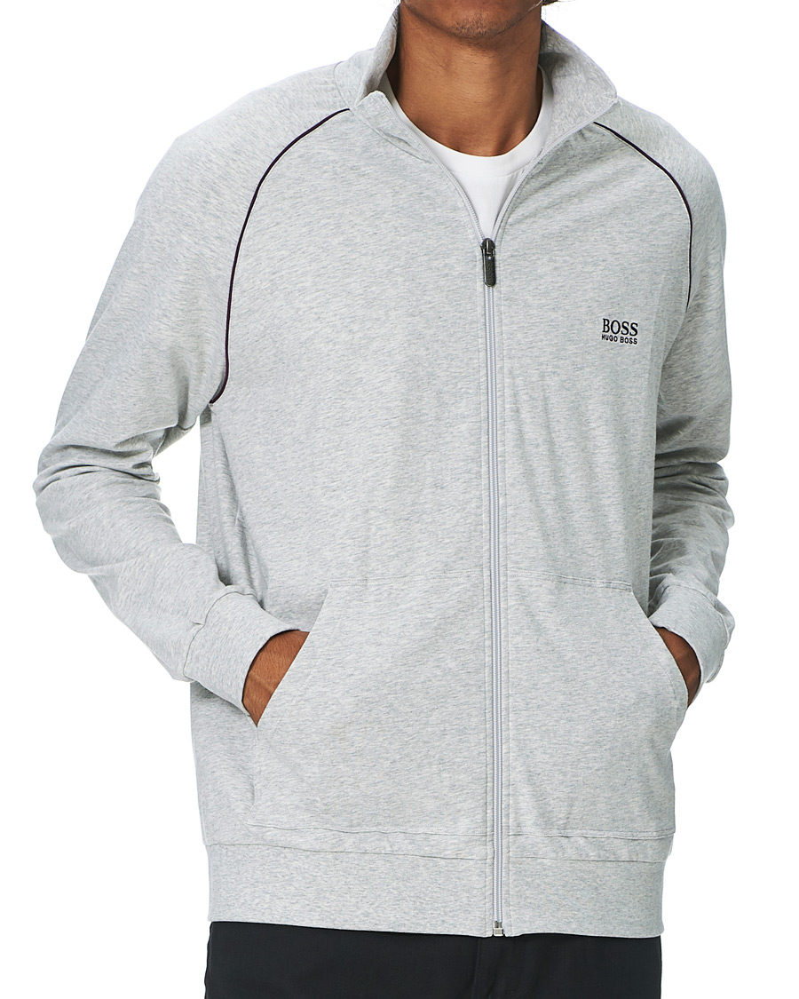 Herre | Gensere | BOSS BLACK | BOSS Mix & Match Full Zip Jacket Light Grey