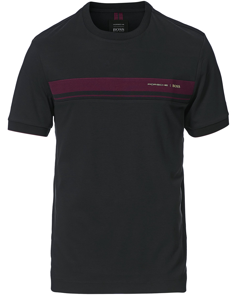 Herre | T-Shirts | BOSS BLACK | BOSS Porsche Capsule Tiburt Crew Neck Tee Black