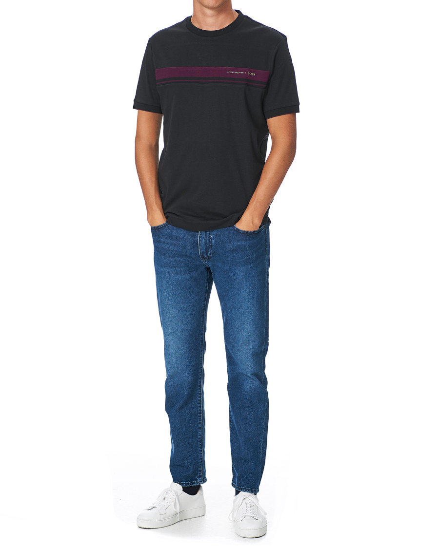 Herre | T-Shirts | BOSS BLACK | BOSS Porsche Capsule Tiburt Crew Neck Tee Black