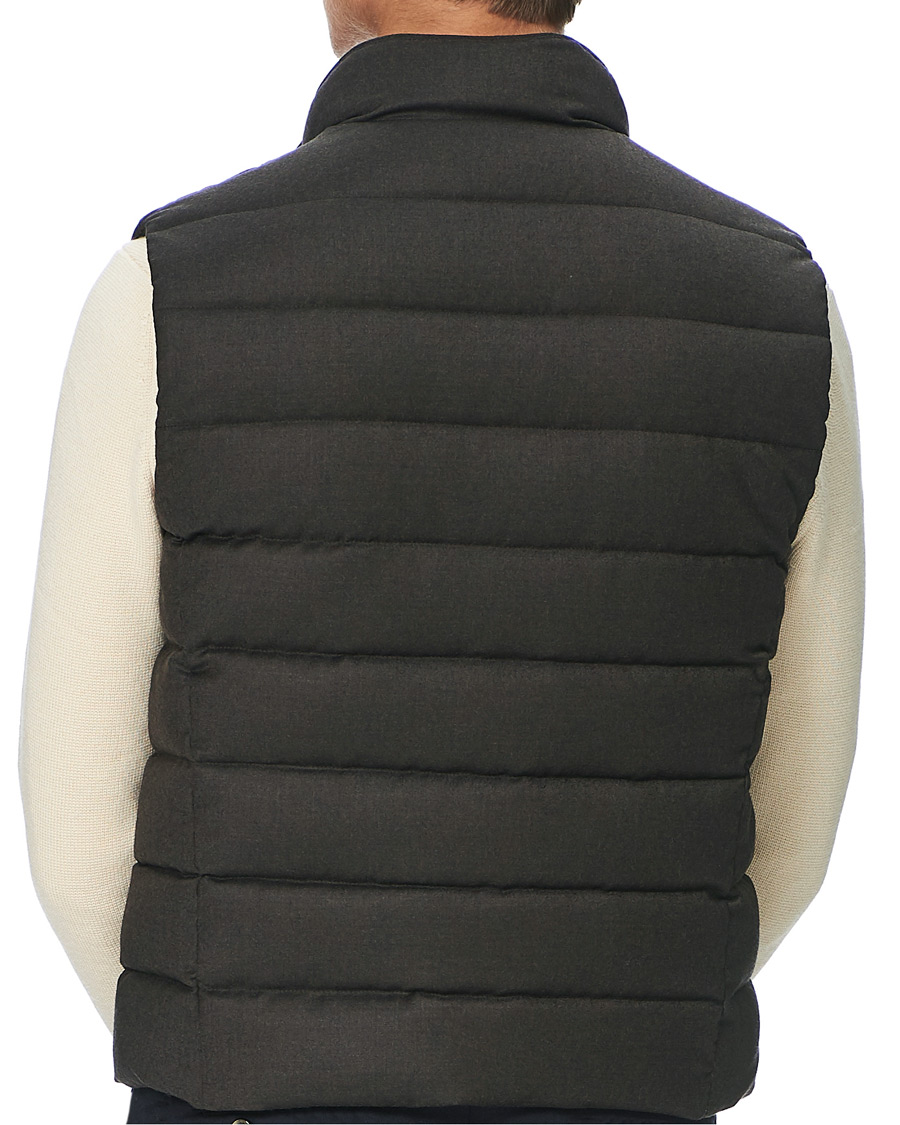 Herre | Jakker | MooRER | Wool/Cashmere Padded Vest Brown