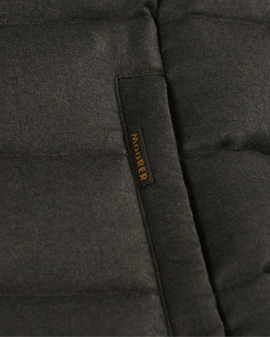 Herre | Jakker | MooRER | Wool/Cashmere Padded Vest Brown