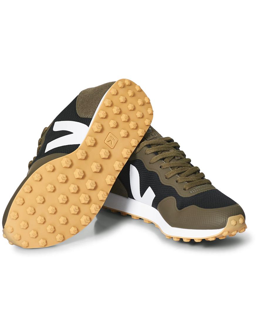 Herre | Veja SDU Vegan Running Sneaker Black/White/Khaki | Veja | SDU Vegan Running Sneaker Black/White/Khaki