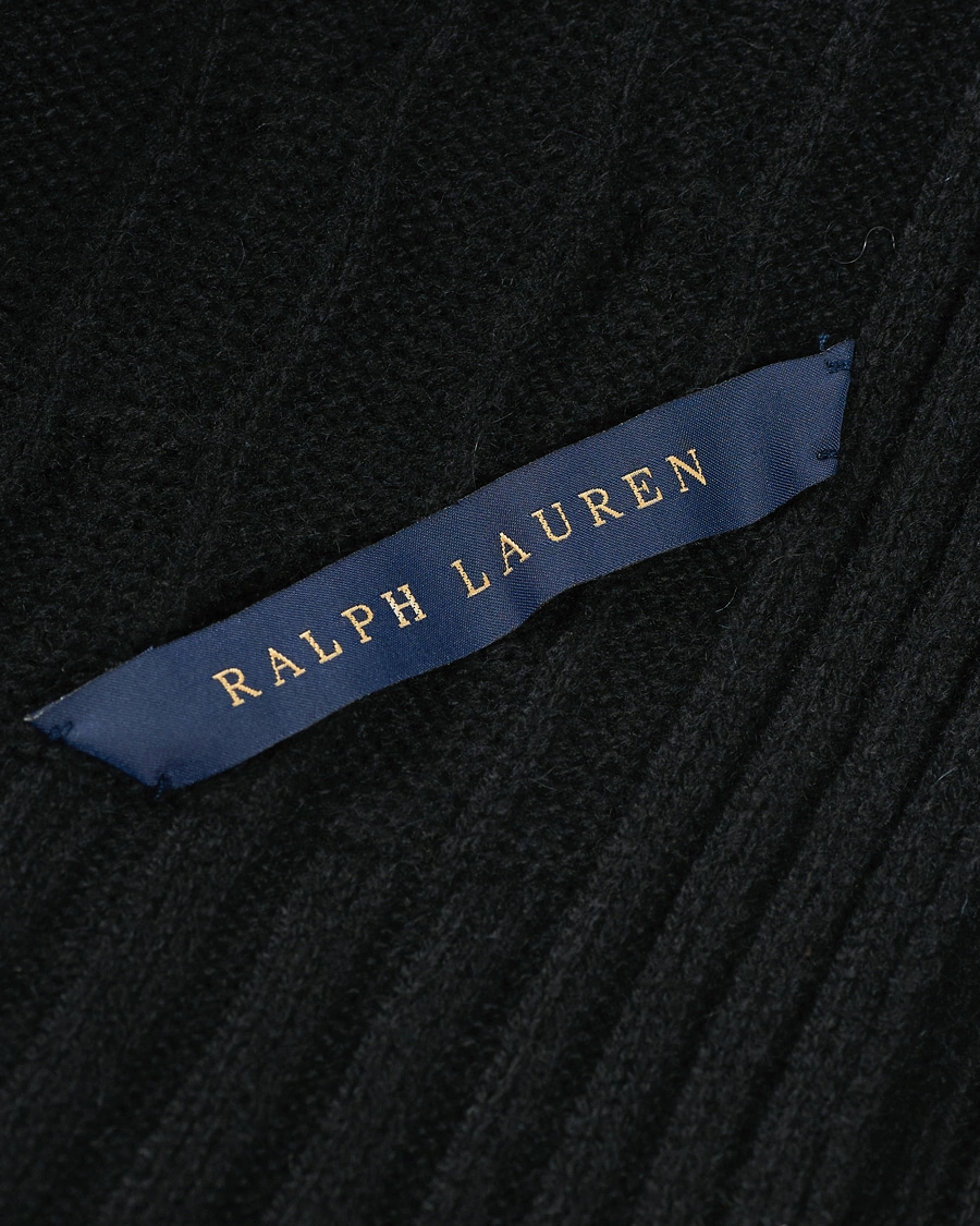 Herre | Til hjemmet | Ralph Lauren Home | Cable Knitted Cashmere Throw Midnight Black