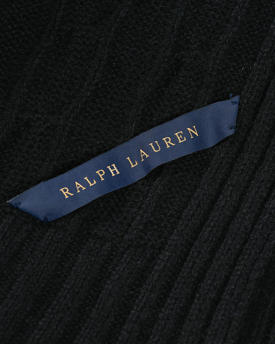 Herre | Gaver | Ralph Lauren Home | Cable Knitted Cashmere Throw Midnight Black