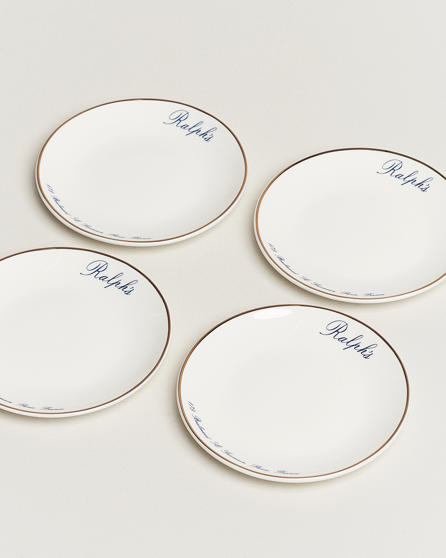 Herre | Livsstil | Ralph Lauren Home | Ralph´s Paris Canape Plates 4pcs Navy/Gold