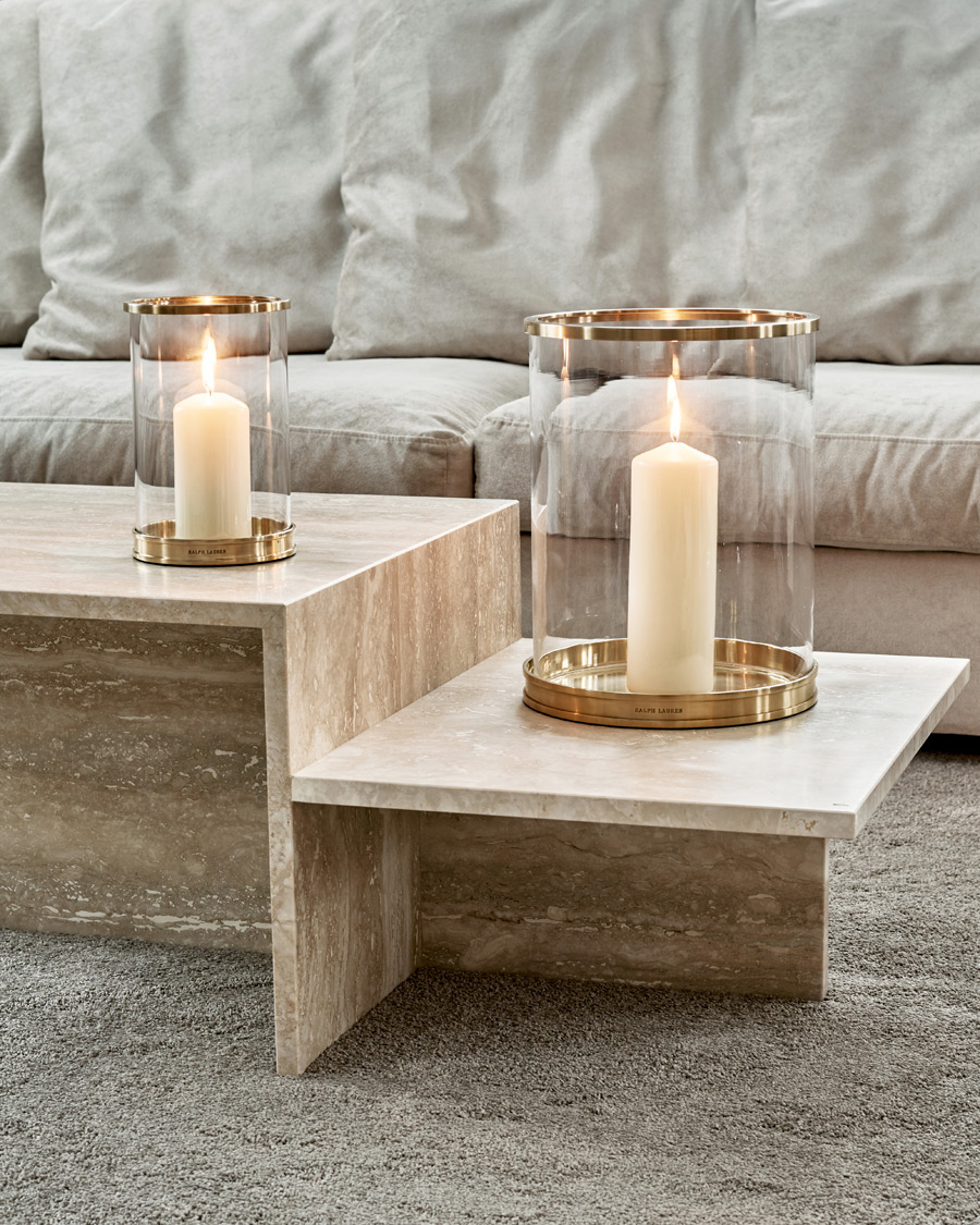 Herre | Til den stilfulle | Ralph Lauren Home | Modern Medium Hurricane Lamp Brass