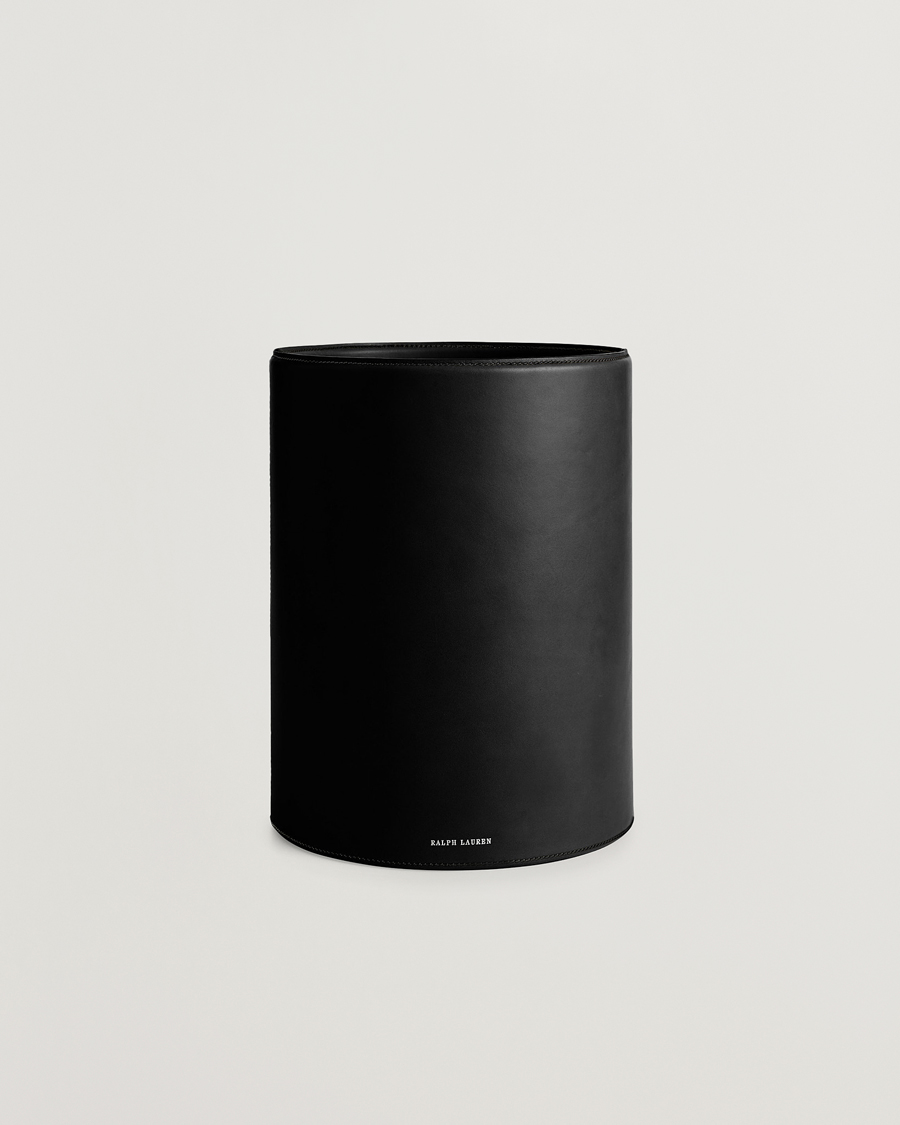 Herre | Til hjemmet | Ralph Lauren Home | Brennan Leather Waste Bin Black