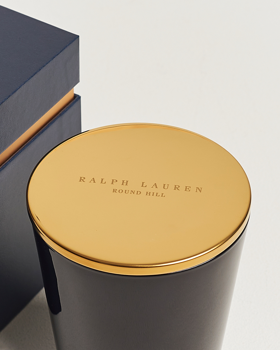 Herre |  | Ralph Lauren Home | Round Hill Single Wick Candle Navy/Gold