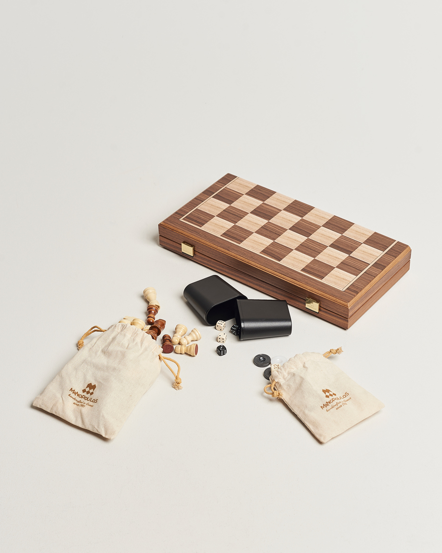 Herre | Spill og fritid | Manopoulos | Walnut Chess & Backgammon