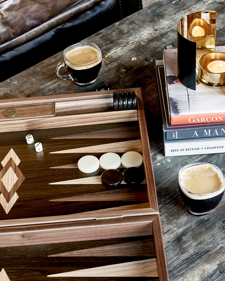 Herre | Manopoulos Walnut Natural Tree Large Backgammon | Manopoulos | Walnut Natural Tree Large Backgammon