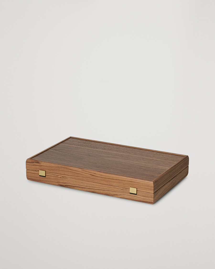Herre | Manopoulos Walnut & Black Oak Large Backgammon | Manopoulos | Walnut & Black Oak Large Backgammon