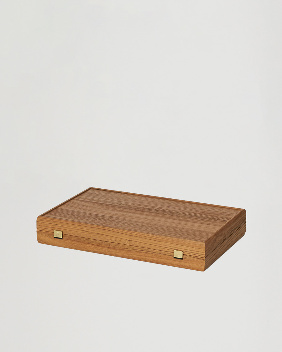 Herre | Spill og fritid | Manopoulos | Walnut Royal Blue Large Backgammon