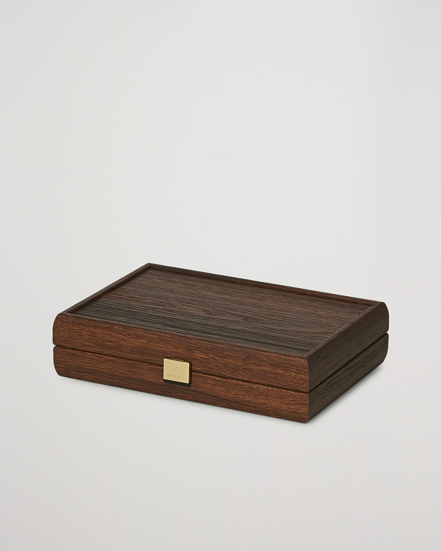 Herre | Livsstil | Manopoulos | Wooden Card Case Dark Brown