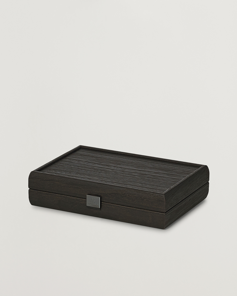 Herre | Manopoulos Wooden Domino Case Black | Manopoulos | Wooden Domino Case Black