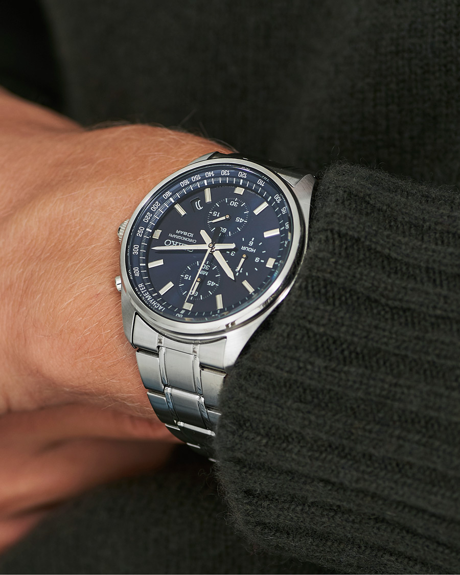 Herre | Seiko Chronograph 42mm Steel Blue Dial | Seiko | Chronograph 42mm Steel Blue Dial