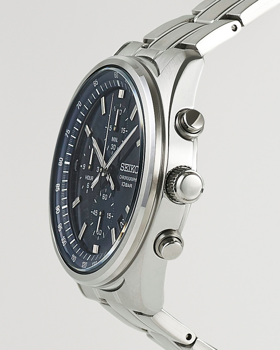 Herre | Seiko Chronograph 42mm Steel Blue Dial | Seiko | Chronograph 42mm Steel Blue Dial