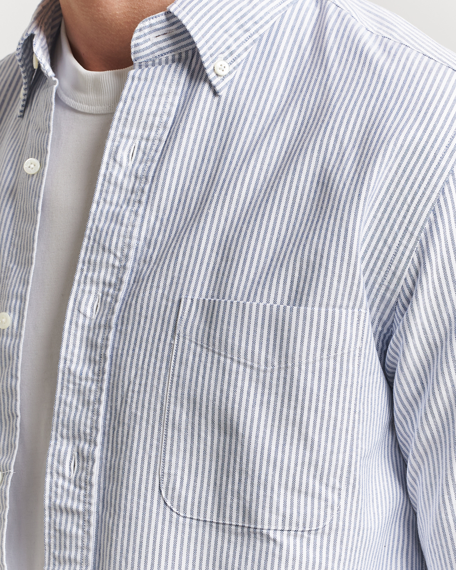 Herre | Skjorter | BEAMS PLUS | Oxford Button Down Shirt Blue Stripe