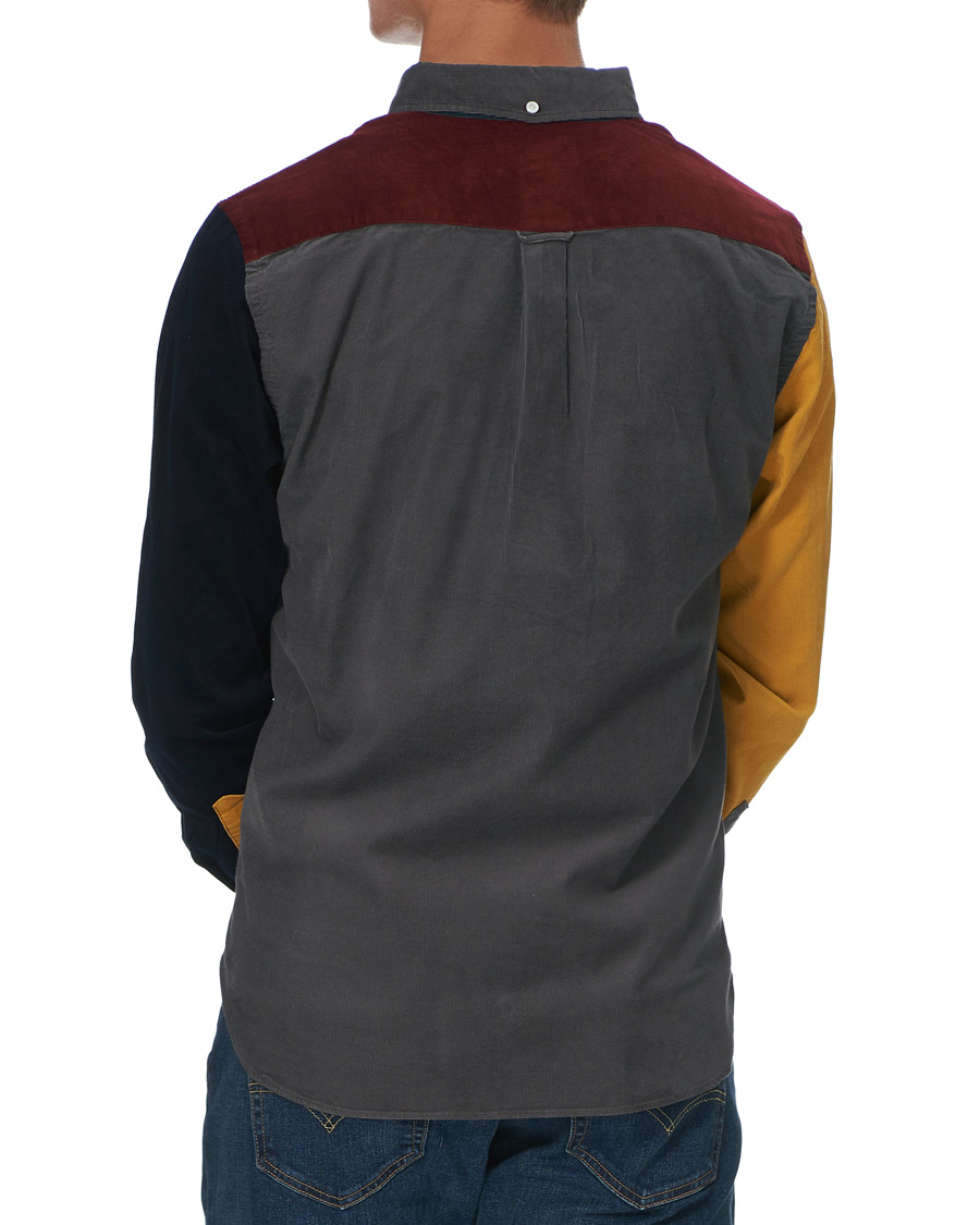 Herre | Skjorter | BEAMS PLUS | Corduroy Patchwork Button Down Shirt Grey