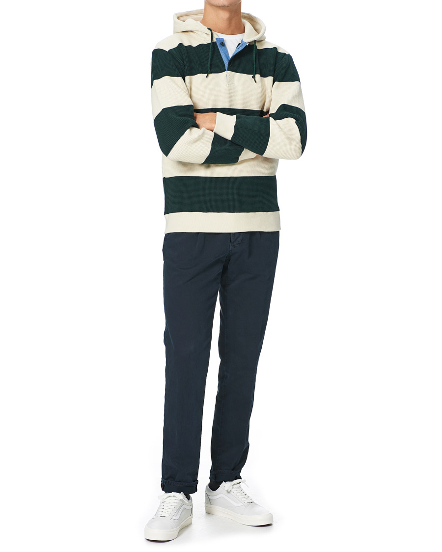 Herre | Gensere | BEAMS PLUS | Thermal Hoodie White/Green