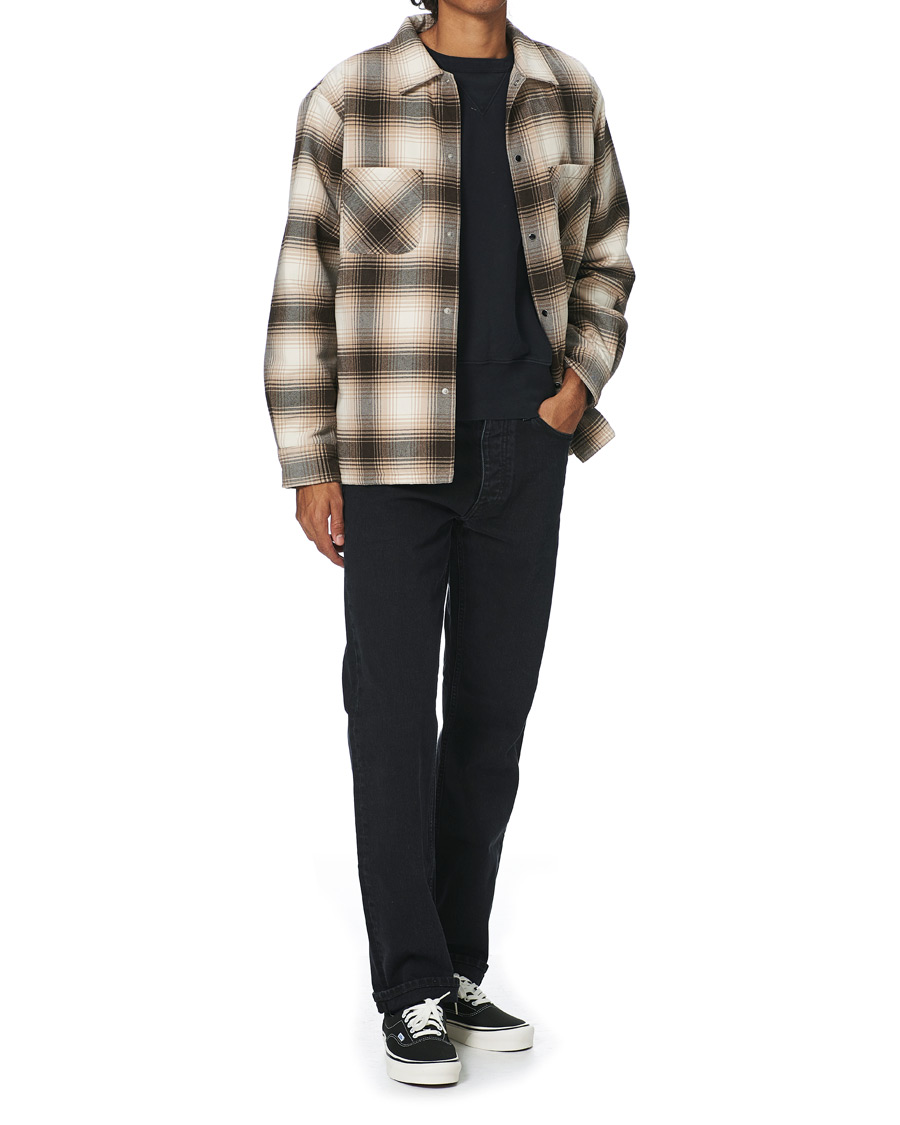 Herre | Jakker | BEAMS PLUS | Quilted Open Collar Jacket Brown Check