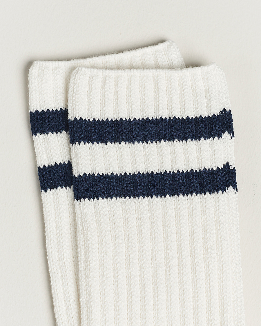 Herre | Undertøy | BEAMS PLUS | Schoolboy Socks White/Navy