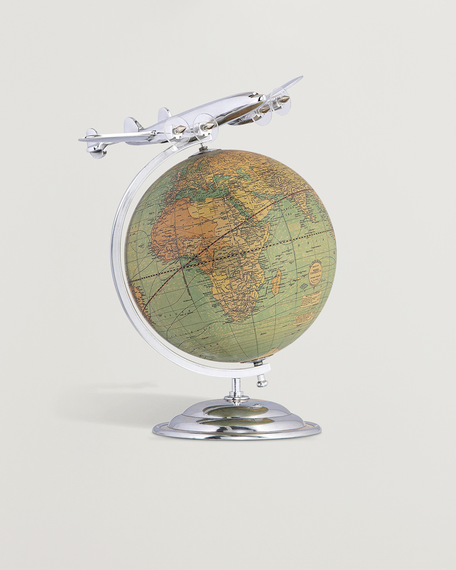 Herre | Til hjemmet | Authentic Models | On Top Of The World Globe and Plane Silver