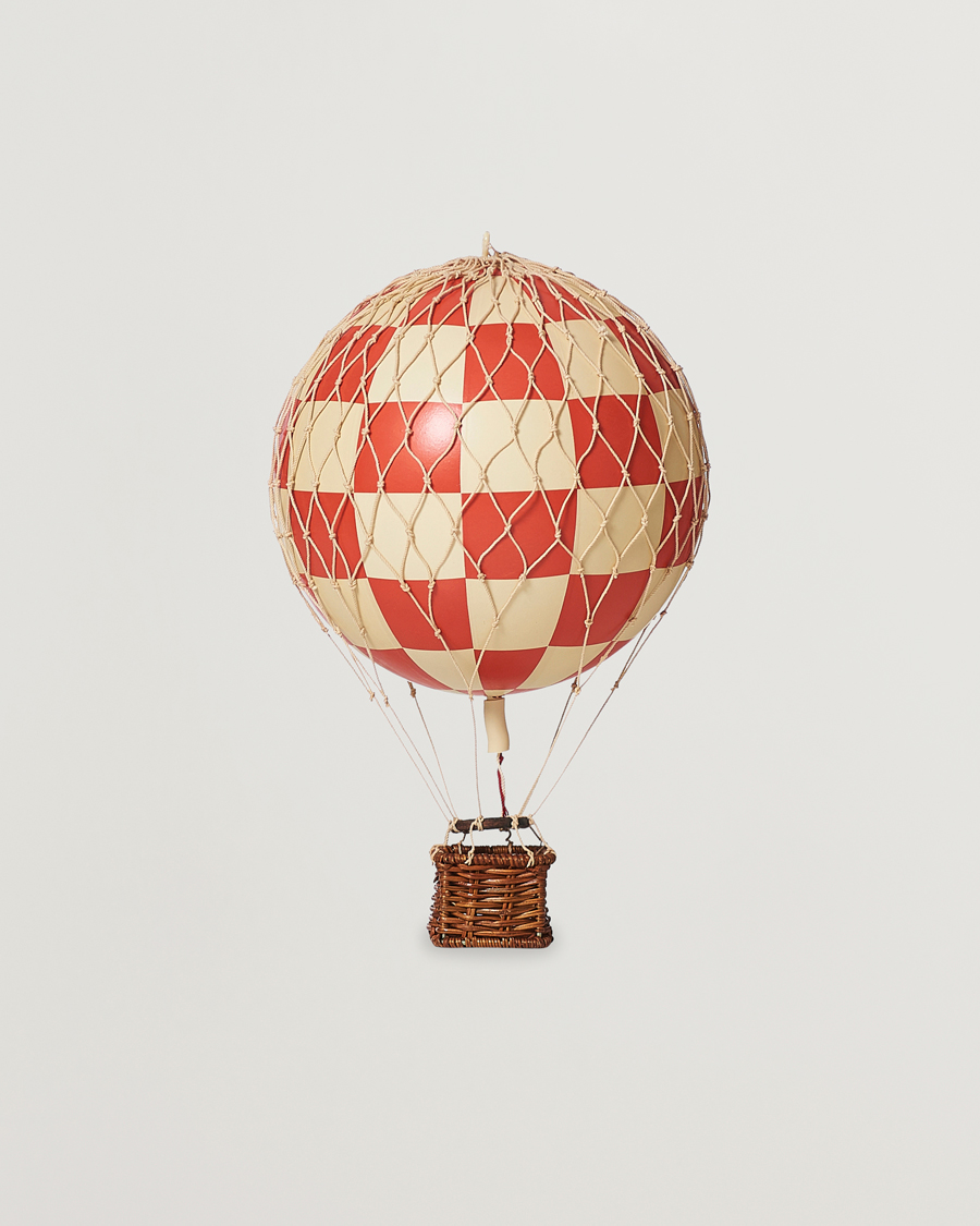 Herre | Pyntegjenstander | Authentic Models | Travels Light Balloon Check Red