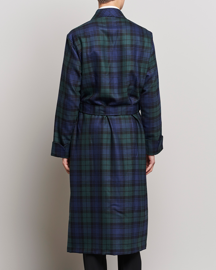 Herre | Pyjamaser og badekåper | Derek Rose | Wool Tartan Dressing Gown Blackwatch