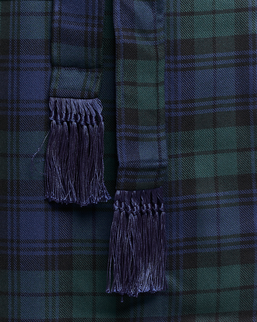 Herre | Pyjamaser og badekåper | Derek Rose | Wool Tartan Dressing Gown Blackwatch