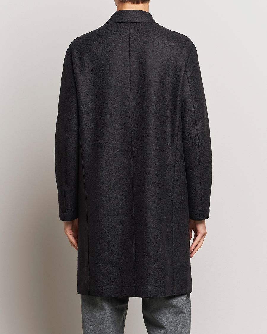 Herre | Jakker | Harris Wharf London | Pressed Wool Mac Coat Black