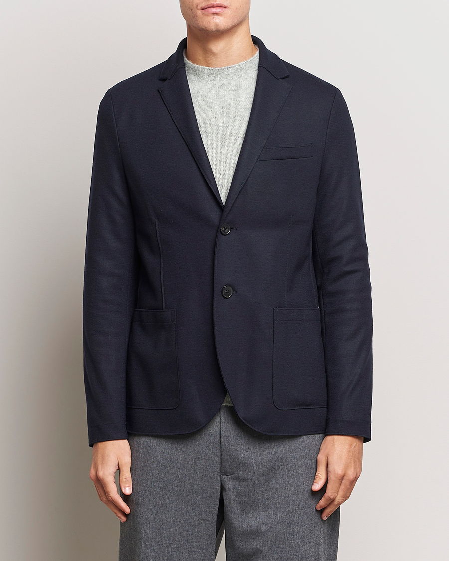 Herre | Dressjakker | Harris Wharf London | Two Button Vented Superfine Merino Blazer Navy
