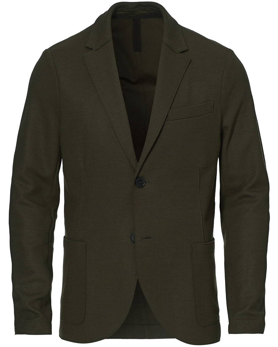 Herre | Dressjakker | Harris Wharf London | Two Button Vented Superfine Merino Blazer Moss Green