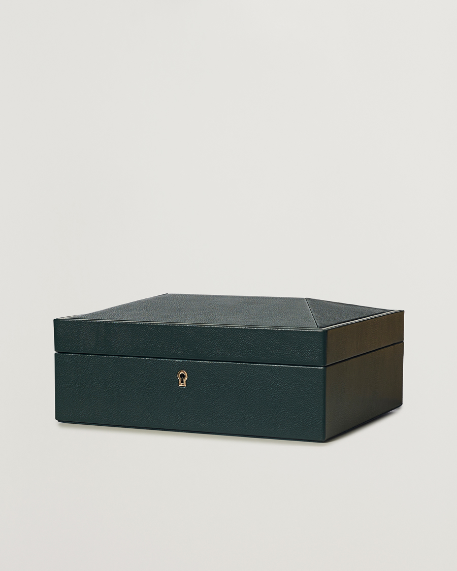 Herre | Klokke- og smykkeskrin | WOLF | British Racing Green 8 Piece Watch Box